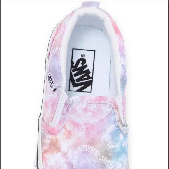 NIB Vans Asher Heart Tie Dye Slip-On Shoes (Big girls sizes) - Picture 2 of 12